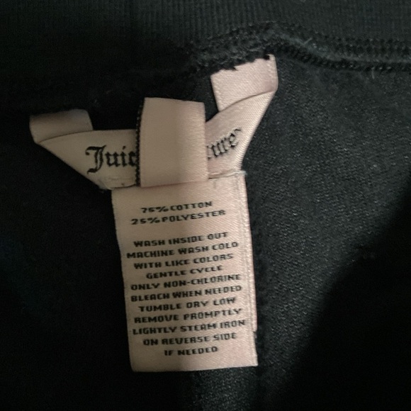Juicy couture velour boot cut pants. Black size small. - Picture 6 of 7